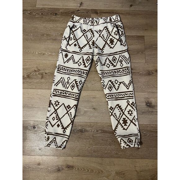 The North Face Mens Aztec Print White Gordon Lyons Sweatpants Size Medium - Picture 1 of 3